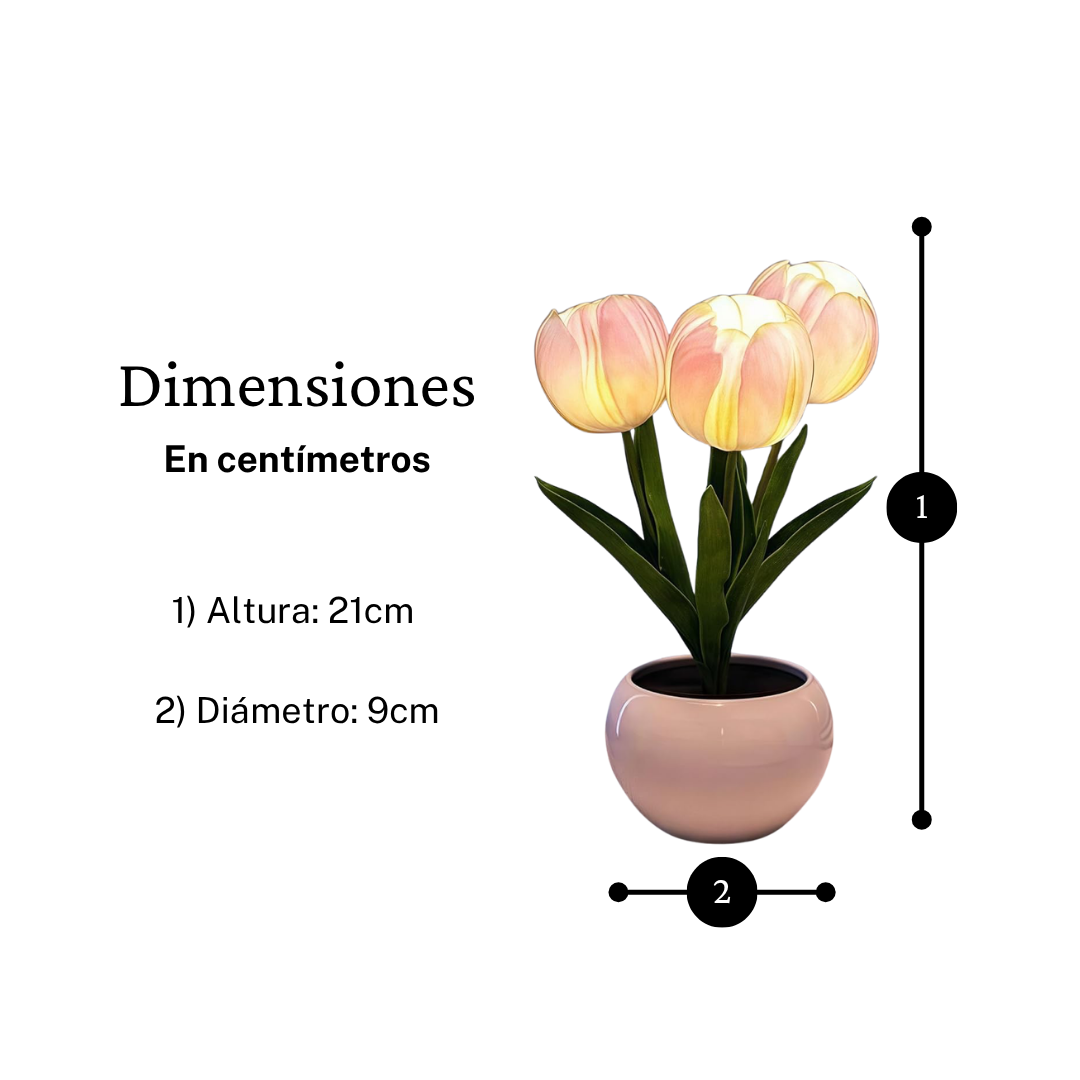 Lámpara Led de Tulipanes